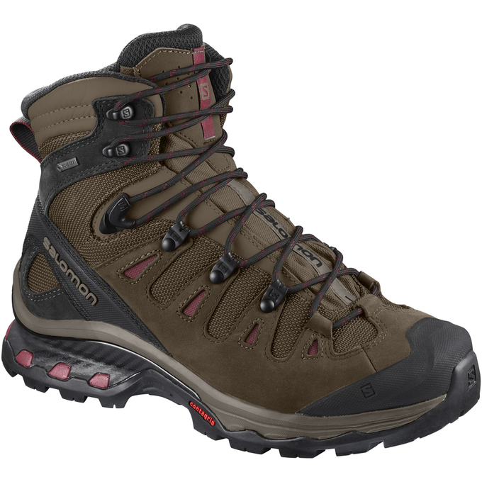 Salomon Singapore Womens Hiking Boots - QUEST 4D 3 GTX® W Chocolate/Black | 30562-BZOR